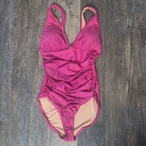 J. Crew Magenta One Piece Swimsuit